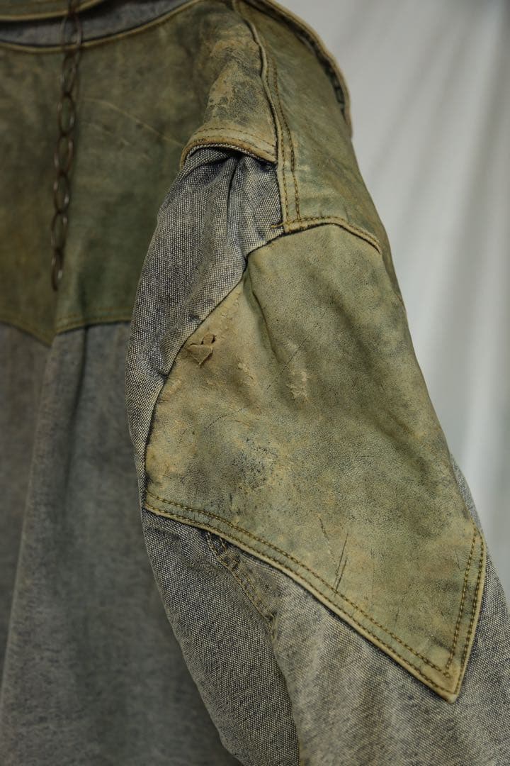 GUESS 1986’s デニム×レザージャケットXL バックトゥザフューチャー