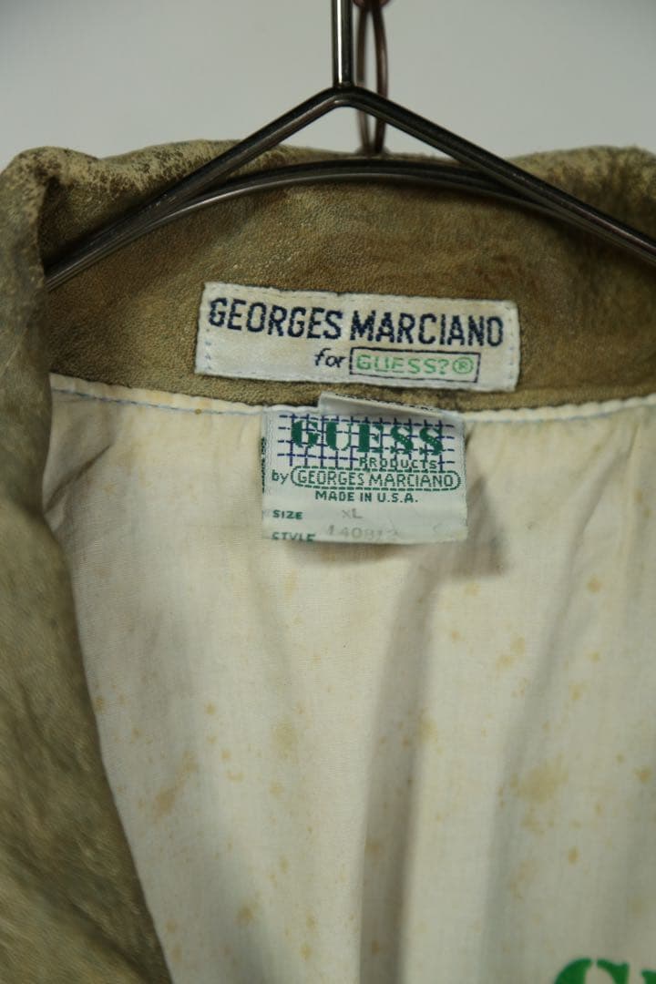 GUESS 1986’s デニム×レザージャケットXL バックトゥザフューチャー