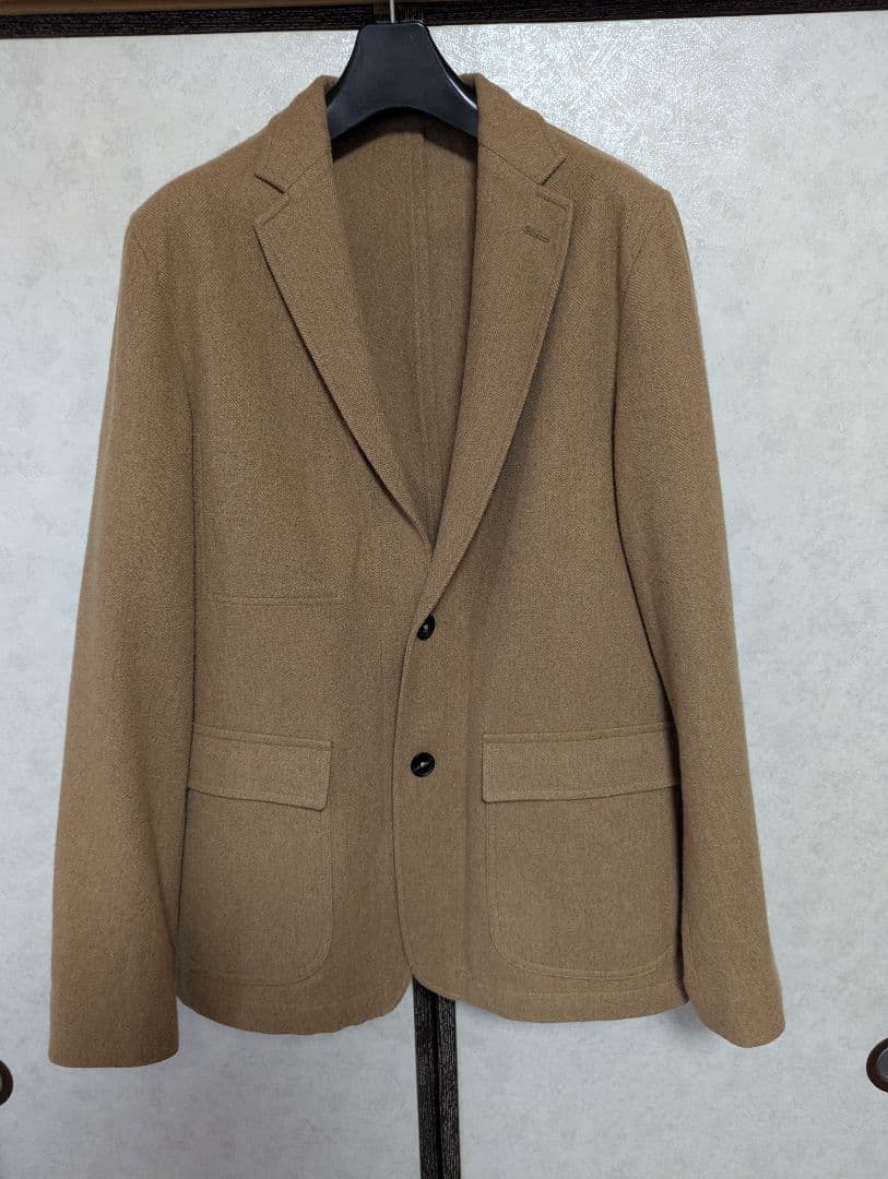THE GIGI 　ザ・ジジ　ウールヘリンボーンベージュ テーラードジャケット