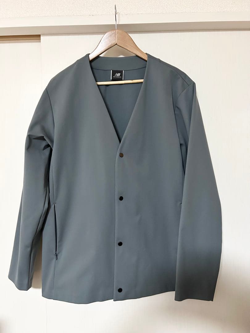 ニューバランス　MET24 カーディガン　チタニウム XL