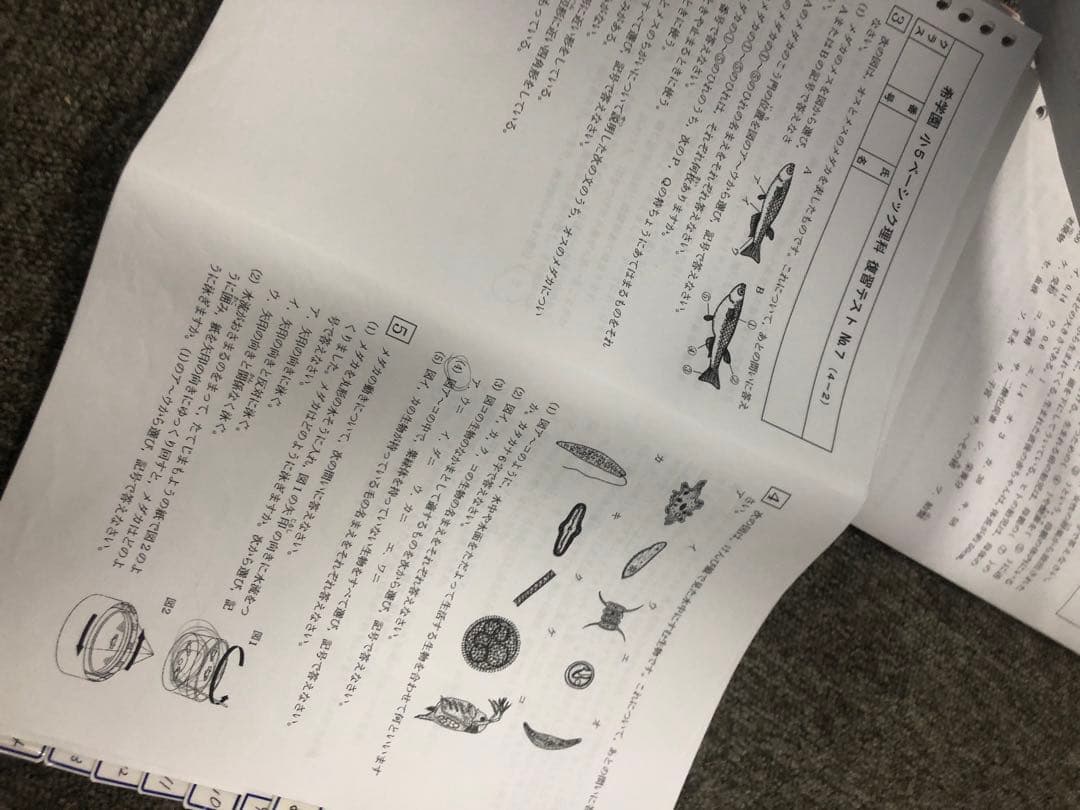 希学園 小５ 国算理　復習テスト/２０２３年使用版　中古原本