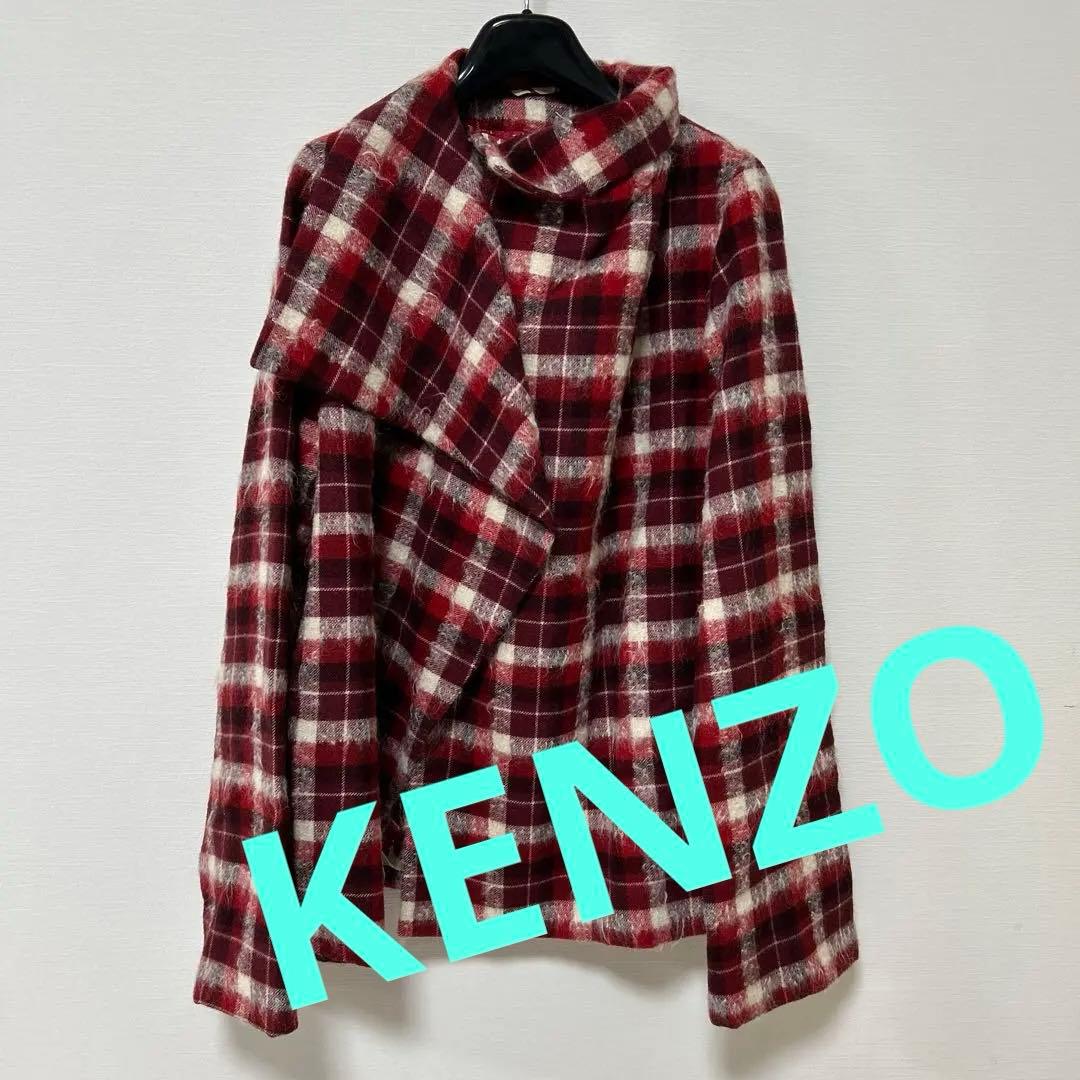 ♦︎新品同様♦︎KENZO♦︎赤と白のチェック柄ジャケット