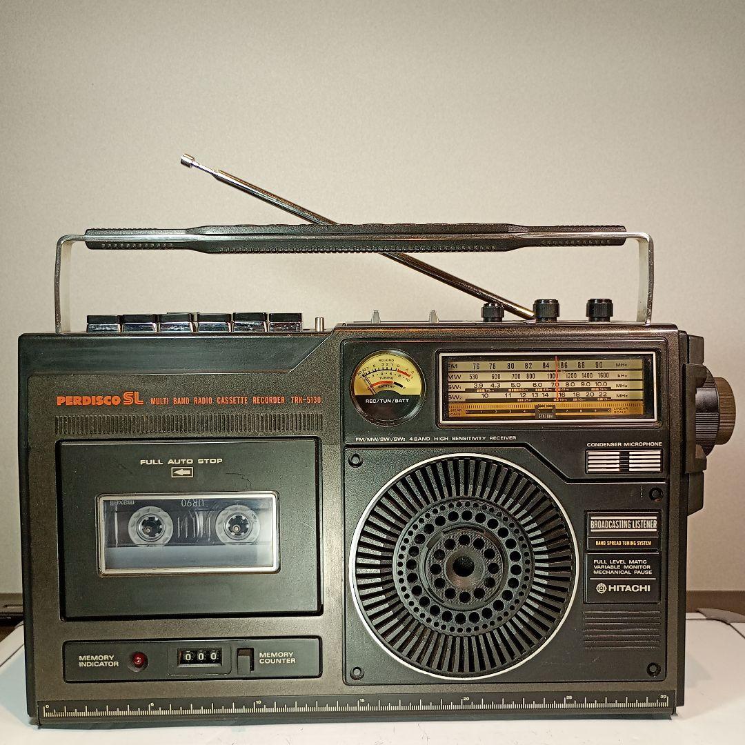 n*a様 日立 BCLラジカセ TRK-5130 整備済み動作品 SWは3.8〜