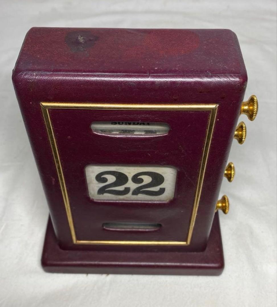 アンティーク 日めくり 永久 卓上カレンダー　手動式　希少品