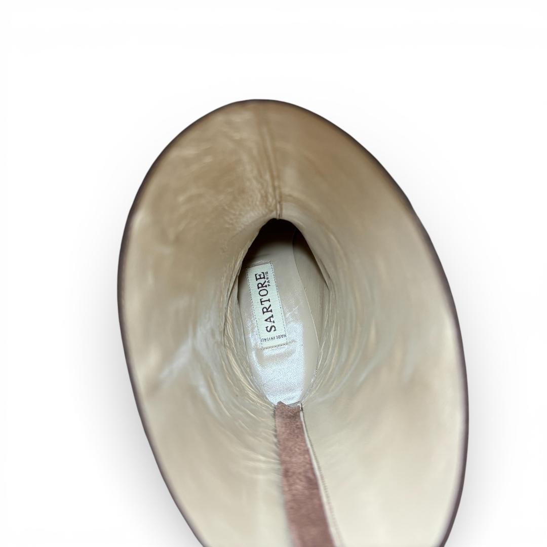 新品級 サルトル ジョッキーブーツ ロングブーツ 36 23cm こげ茶