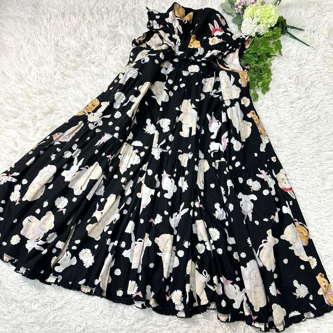 ピンクハウス ひな菊ロンド カタログ掲載 チュニックワンピース うさぎ＆くま