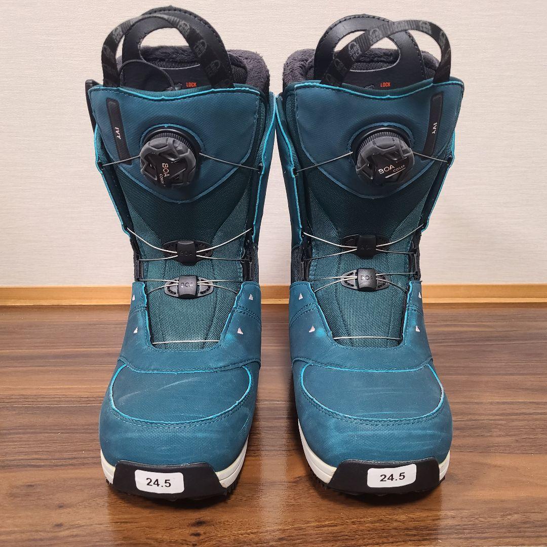 ティールカラー BOAシステム スノーボードブーツ 24.5