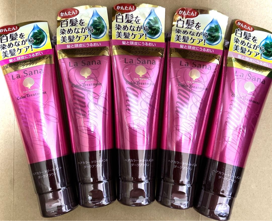 ラサーナ　ヘアカラー　トリートメント 180g×5本　ダークブラウン