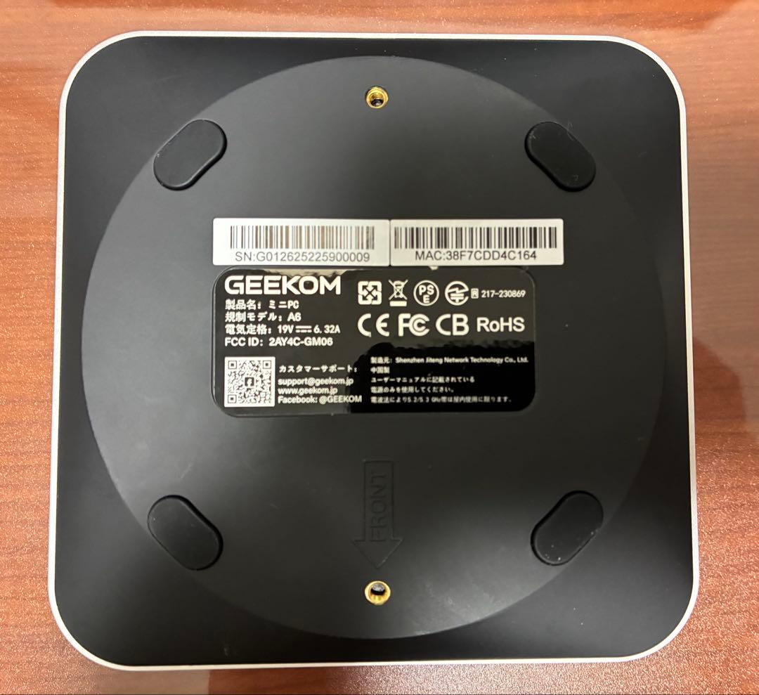 GEEKOM A6ミニPC 16GB RAM+512GB SSD