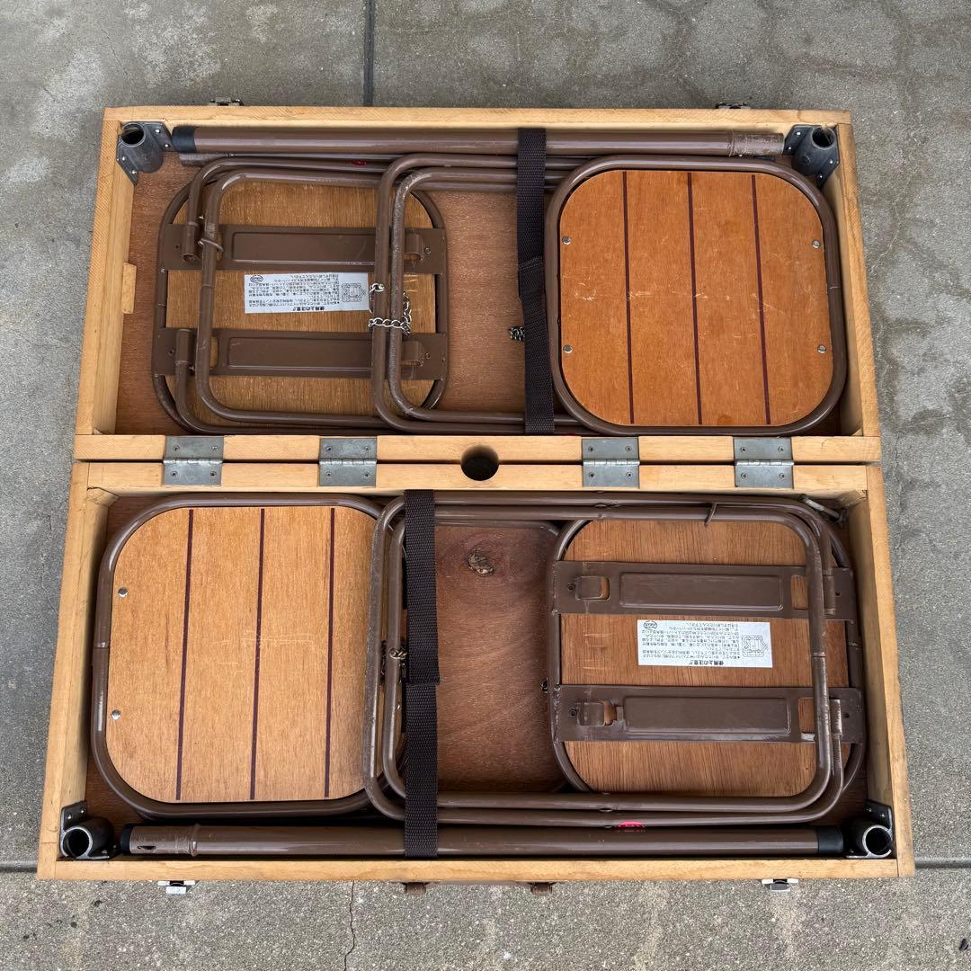 モ*キ様 LOGOS アウトドア用 折りたたみ式テーブルチェアーセット【DC08