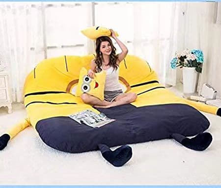 値下げ✿ミニオンシングル折りたたみベッド 寝袋 可愛デザふわふわ マットレス