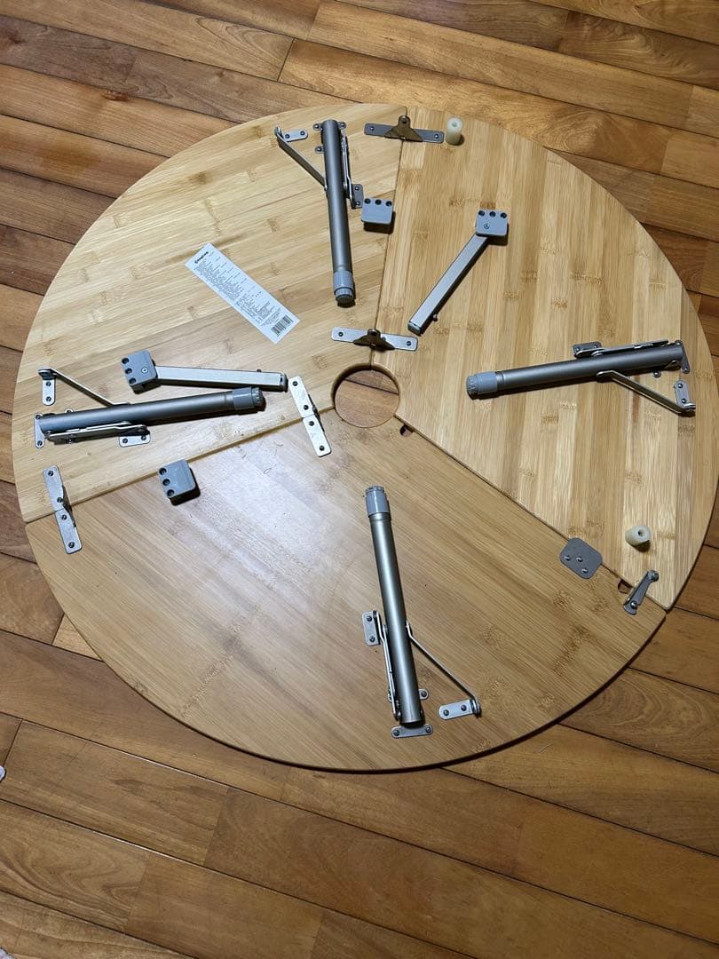 KingCamp キングキャンプ バンブーラウンドテーブル