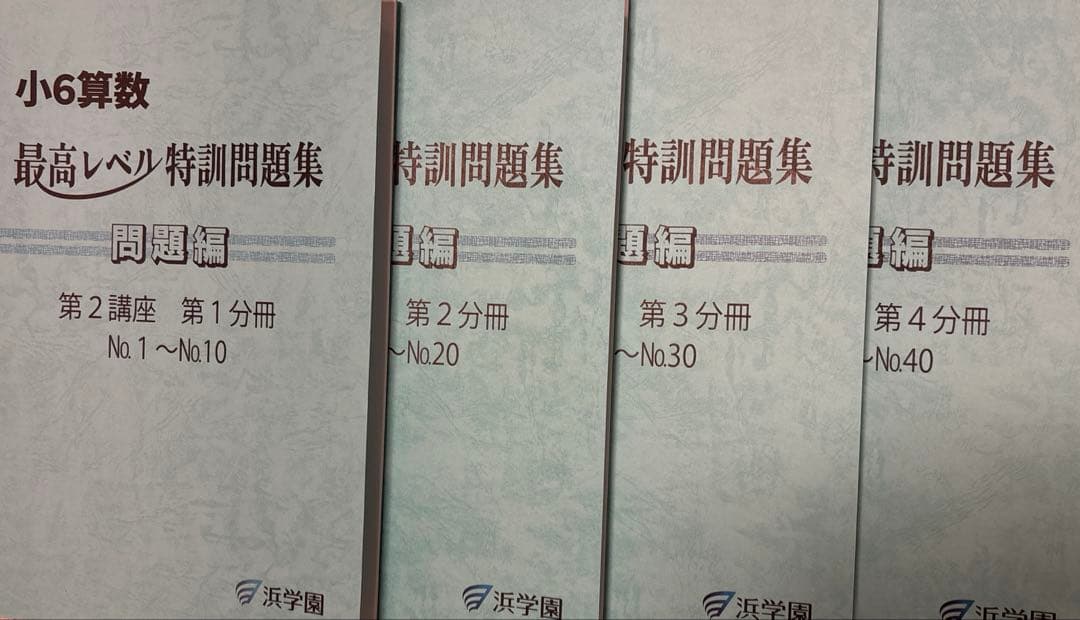 浜学園　小6算数　最高レベル特訓問題集　2024年改訂版　一年分