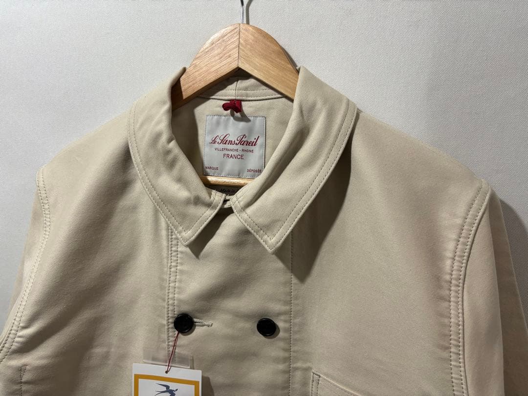 le sans pareil モールスキン ダブル カバーオール アイボリー M