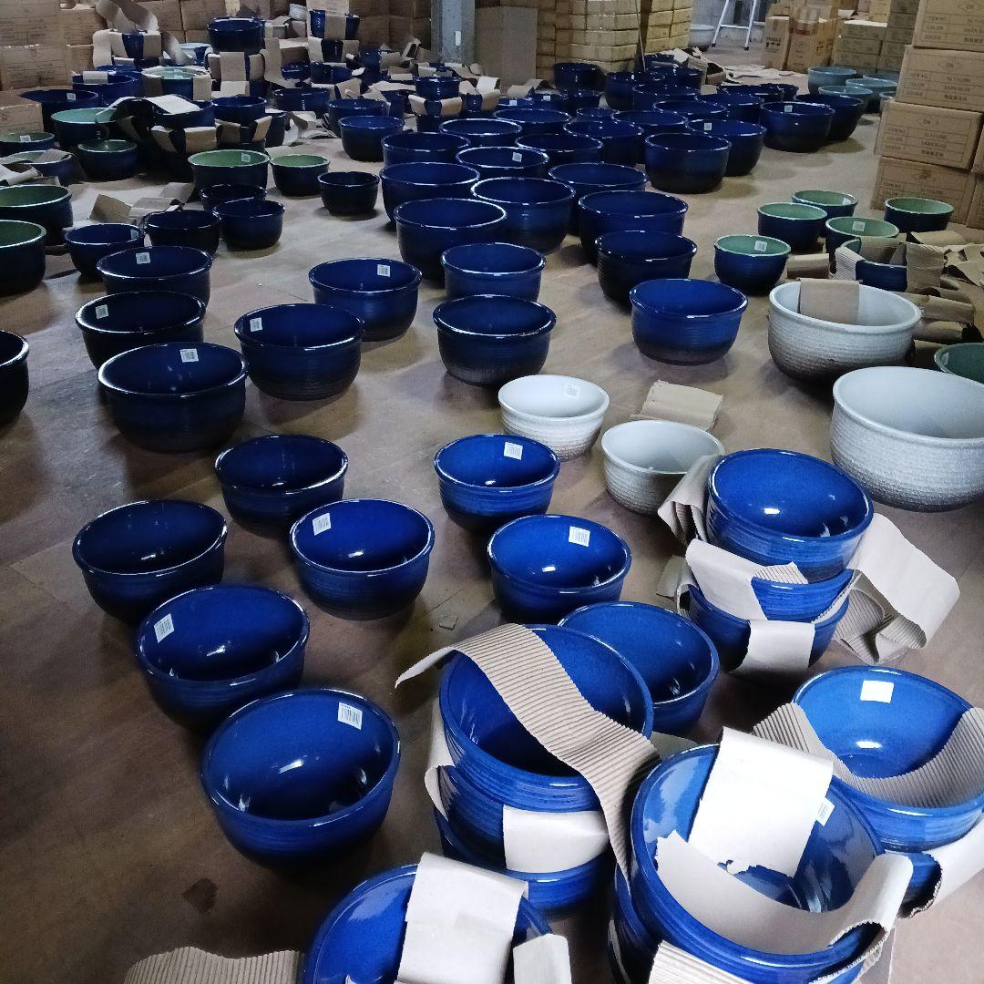 新品　特大径52x49　陶器　睡蓮鉢　メダカ鉢　　白　ホワイト　ルーバー　LWH