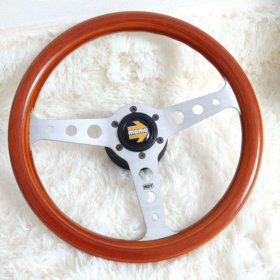 O*I様 momo INDY ステアリングホイール ハンドル ウッド 直径35c