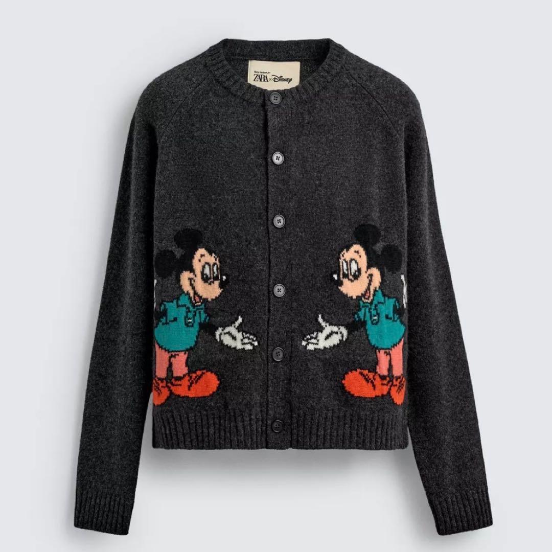 ZARA Disney ミッキーマウスウールカーディガン M