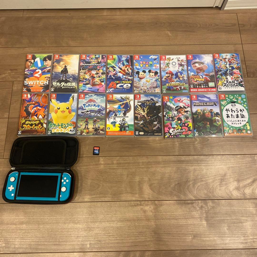 Nintendo Switch Lite 本体ターコイズ + ソフト17本