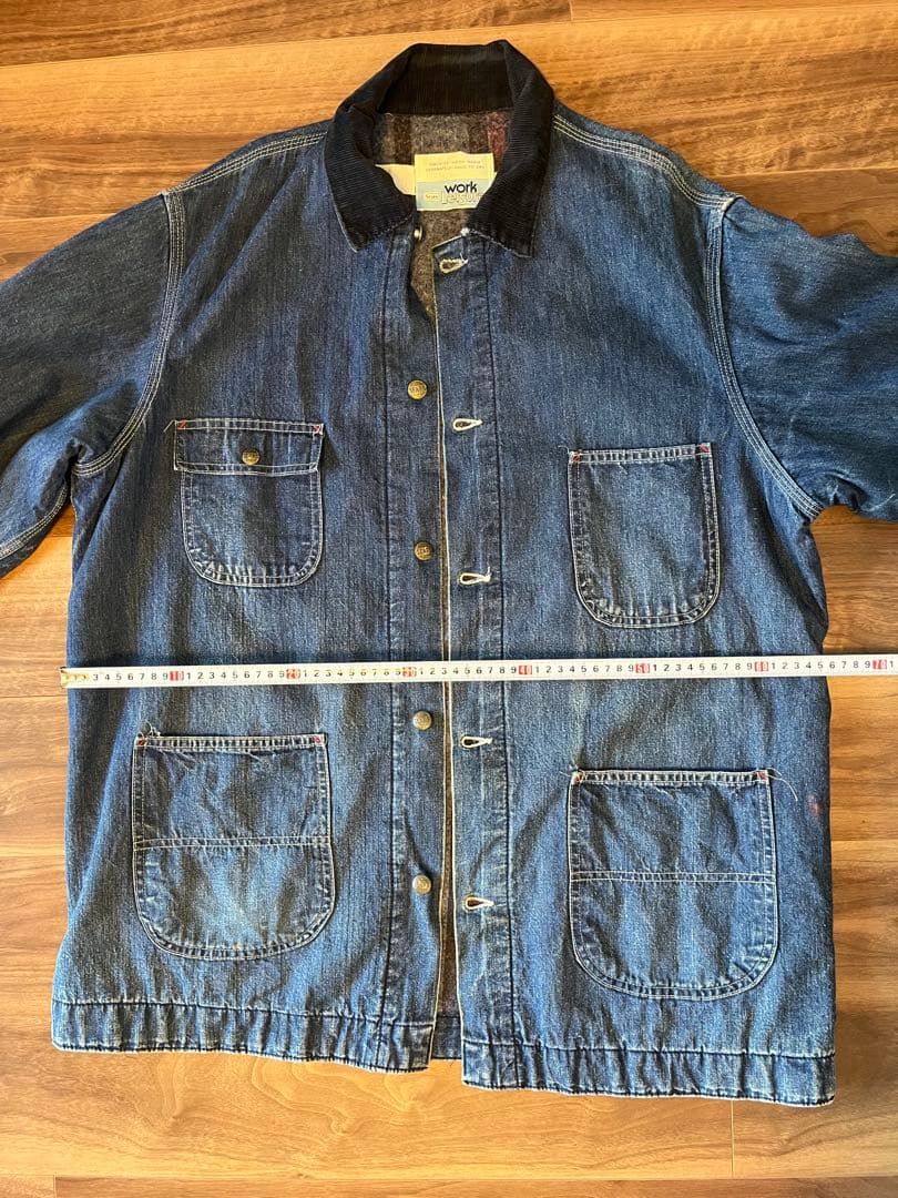 70s Sears work leisure USA デニム カバーオール XL