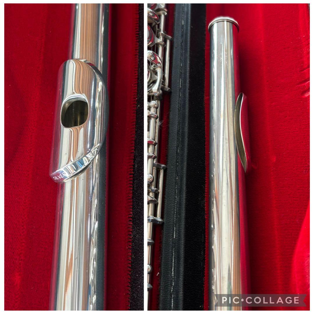 Pearl パールフルート リップ銀製 PF-521E ケース付 Eメカ付