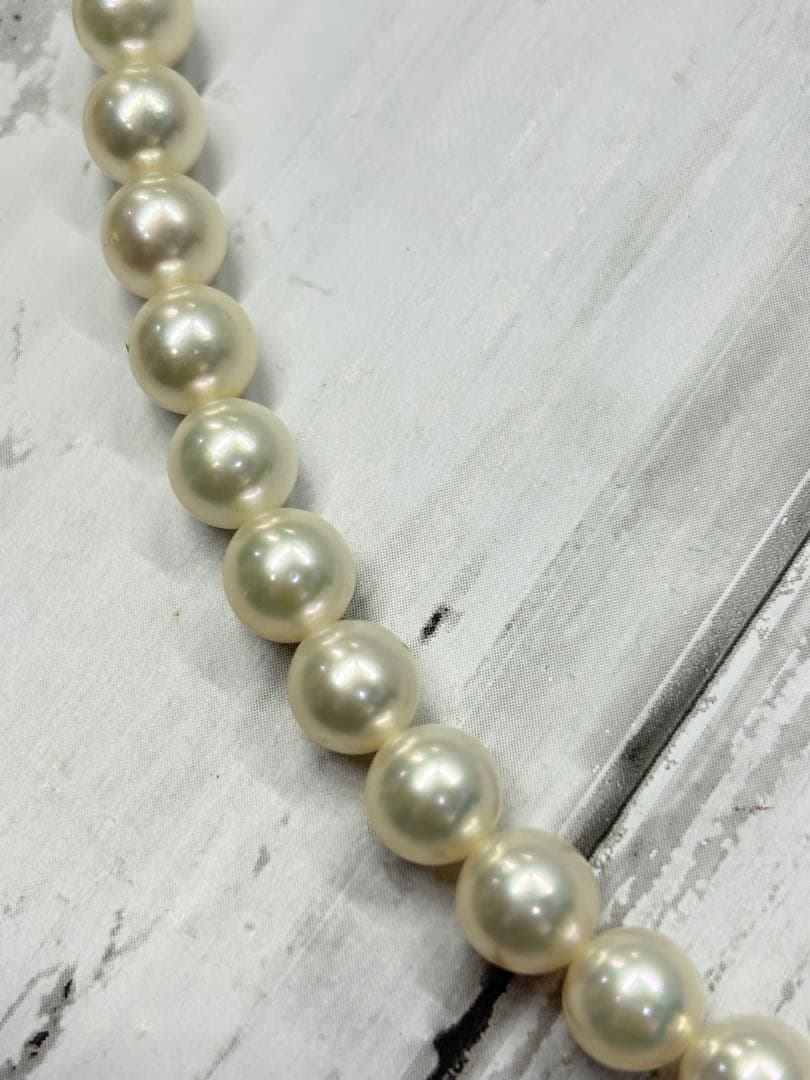 アコヤ養殖真珠　パールネックレス　7.5−8mm ラウンドシェイプ　鑑別書付き