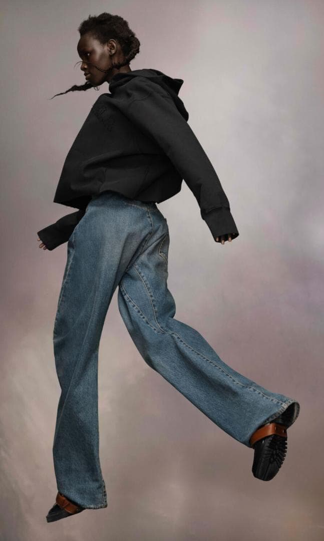 24aw　未使用　メゾンマルジェラ　クロップドフーディ　ロゴ刺繍　トロンプルイユ