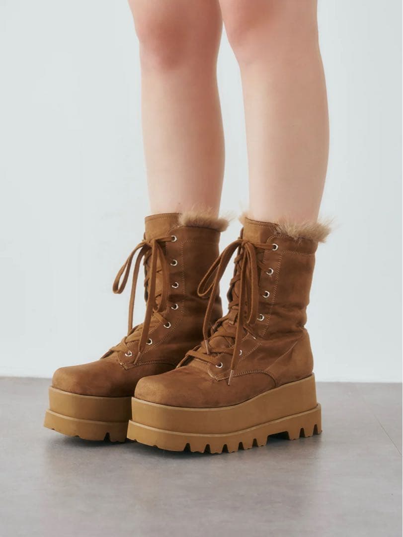 Darich ダーリッチ ライニングファーエンジニアブーツ キャメル Mサイズ