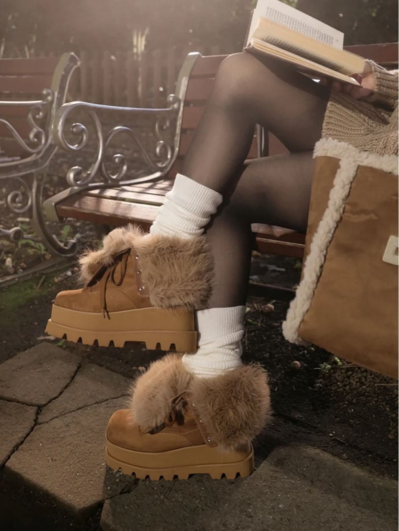 Darich ダーリッチ ライニングファーエンジニアブーツ キャメル Mサイズ