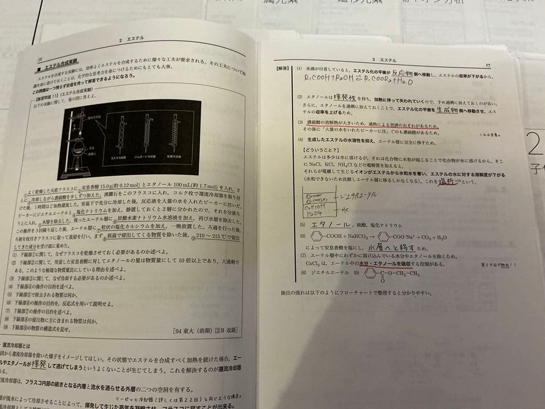鉄緑会高3化学　13~25回授業プリント　無機化学・有機化学