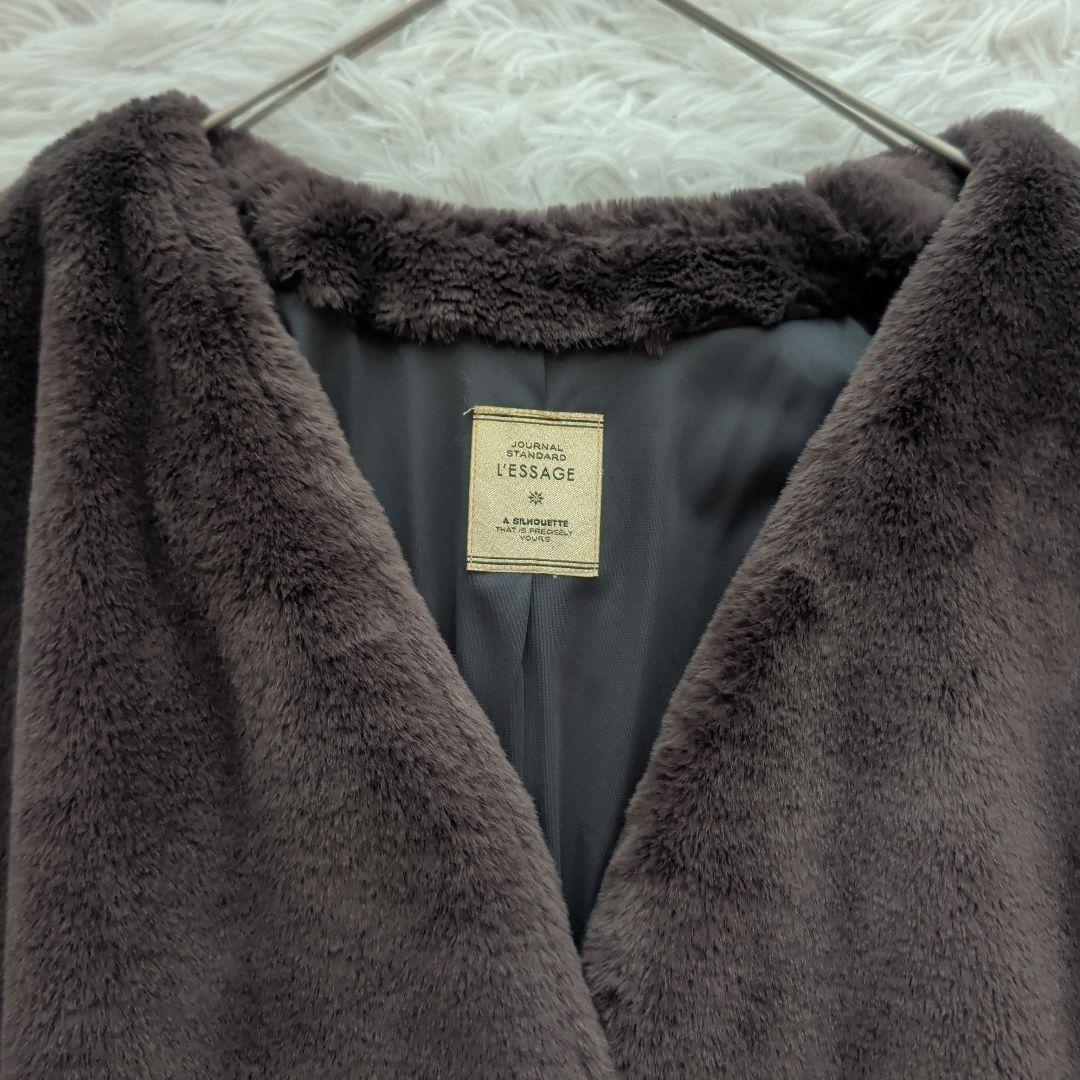 24AW ジャーナルスタンダードレサージュ ライトファーベスト 完売品 グレー