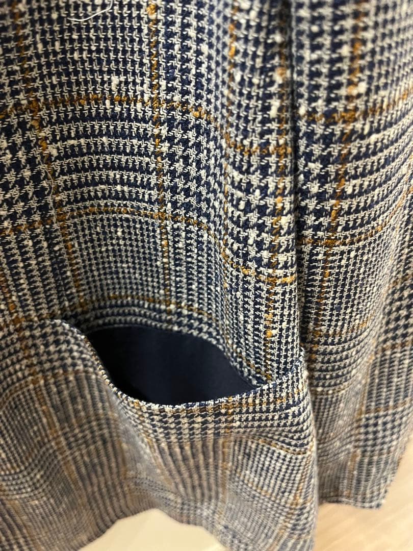 チェック柄 テーラードジャケットリングヂャケット52XL