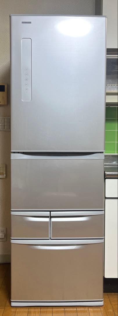 【美品】東芝 冷蔵庫 411L 2018年製 ノンフロン シルバー