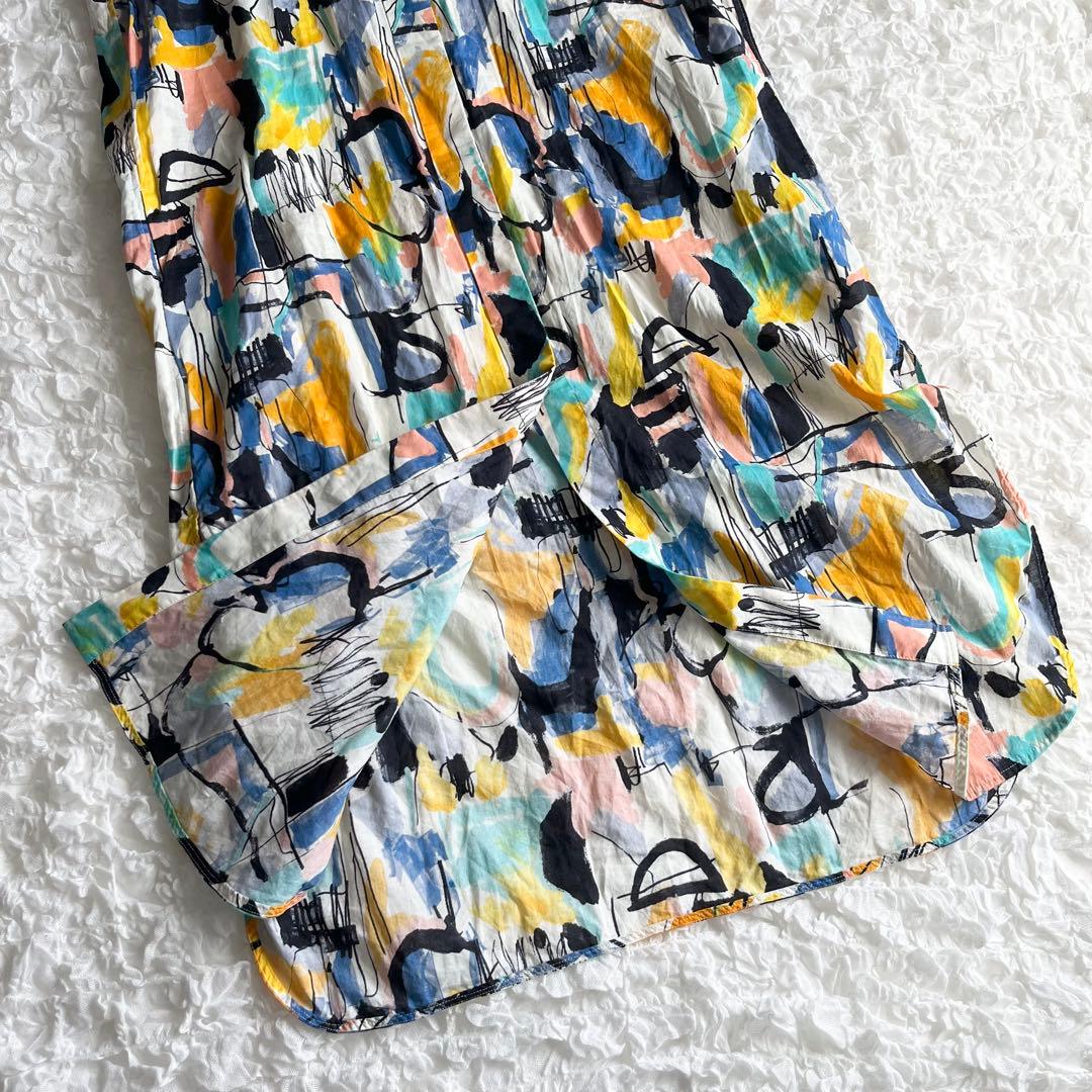 美品✨トゥモローランドCollection 総柄 シャツワンピース リネン M