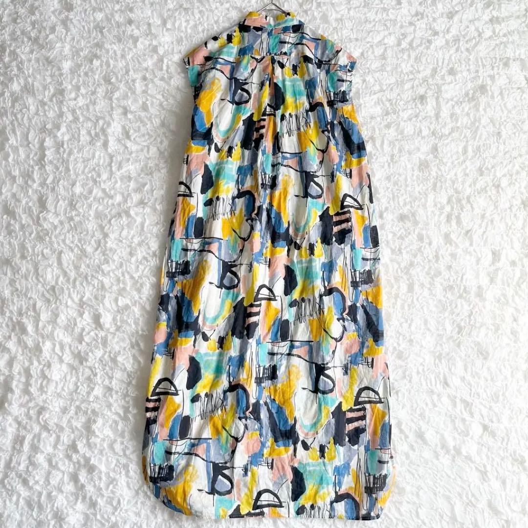 美品✨トゥモローランドCollection 総柄 シャツワンピース リネン M