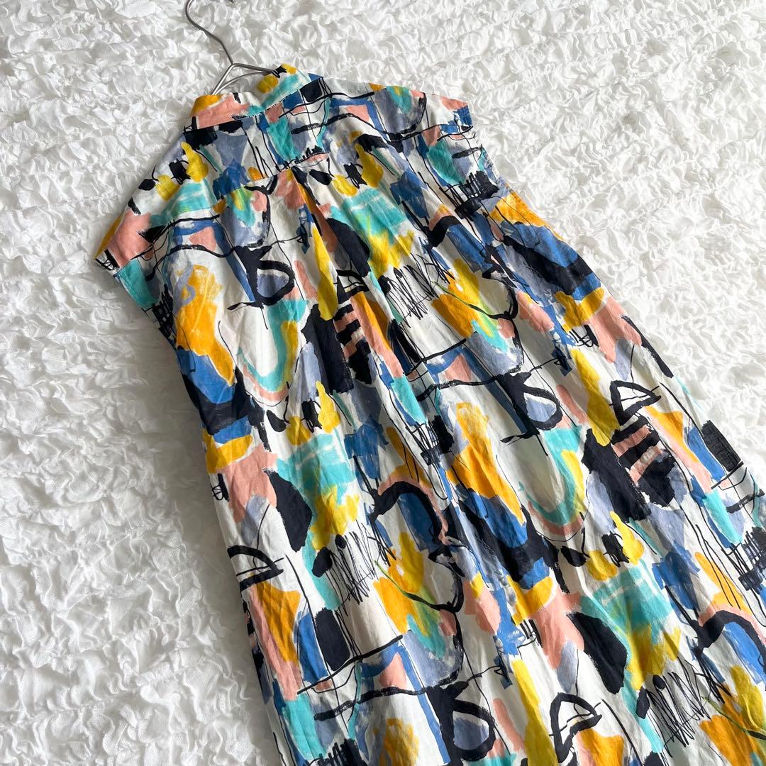 美品✨トゥモローランドCollection 総柄 シャツワンピース リネン M