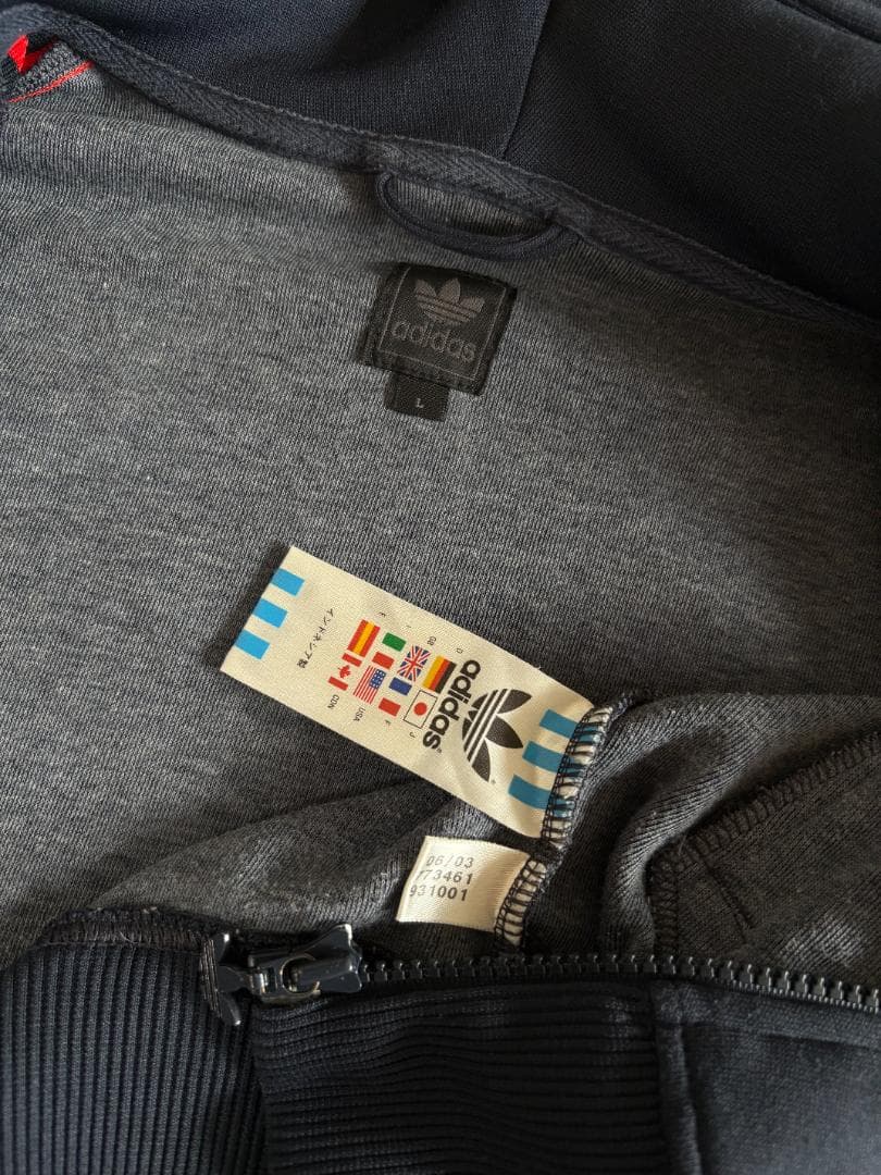 激レア90s adidasトレフォイルフロッキーパーカーy2kグランジ平成ギャル