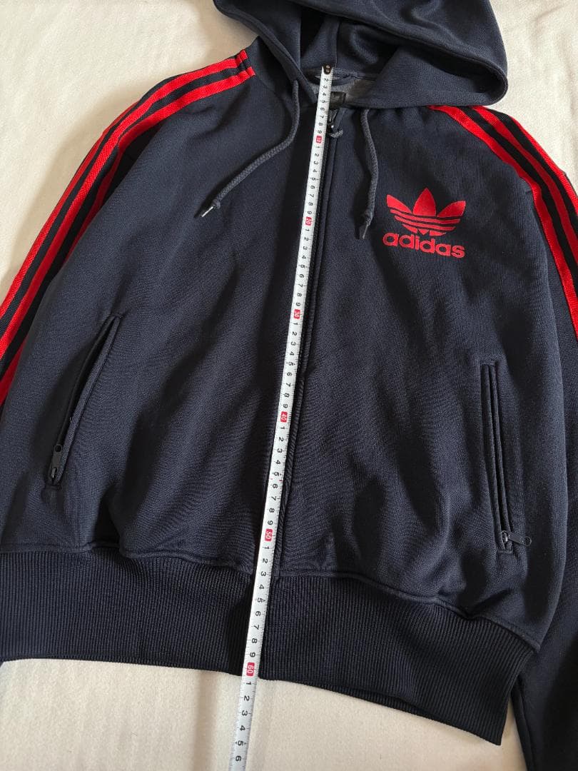 激レア90s adidasトレフォイルフロッキーパーカーy2kグランジ平成ギャル