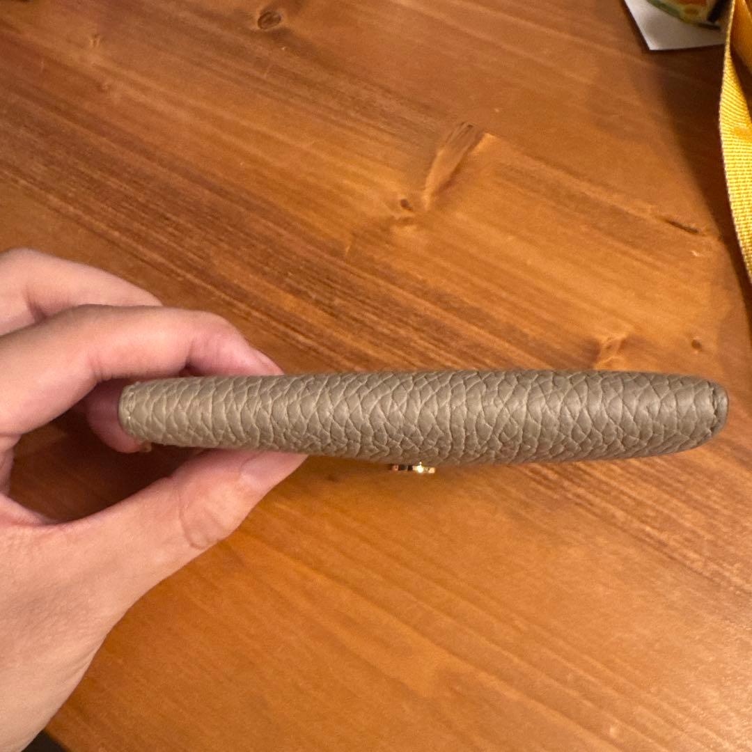 ボナベンチュラ　エンベロープ カードケース シュリンクレザー　エトゥープ