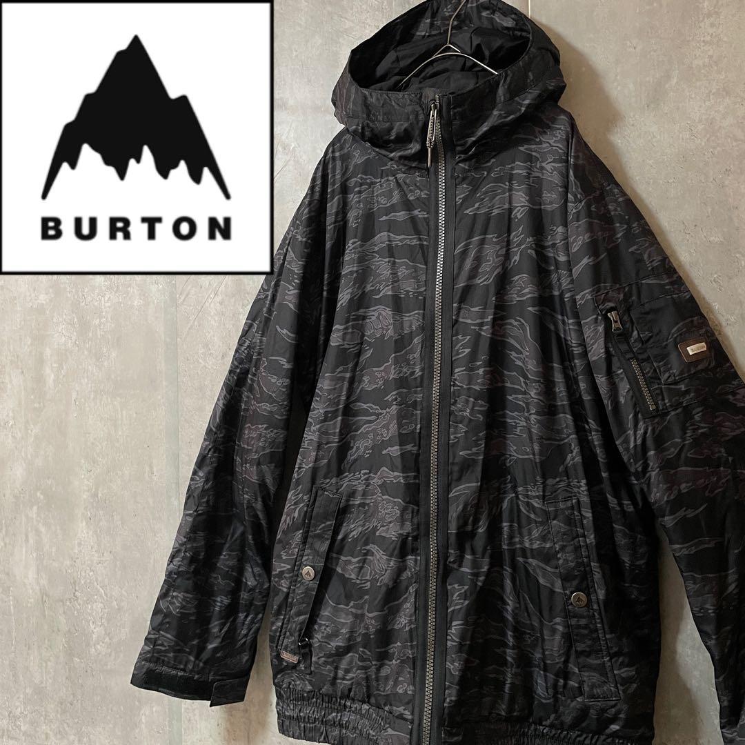 Burtonバートンスキーウェアスノーボードジャケットパーカー黒ブラック迷彩希少