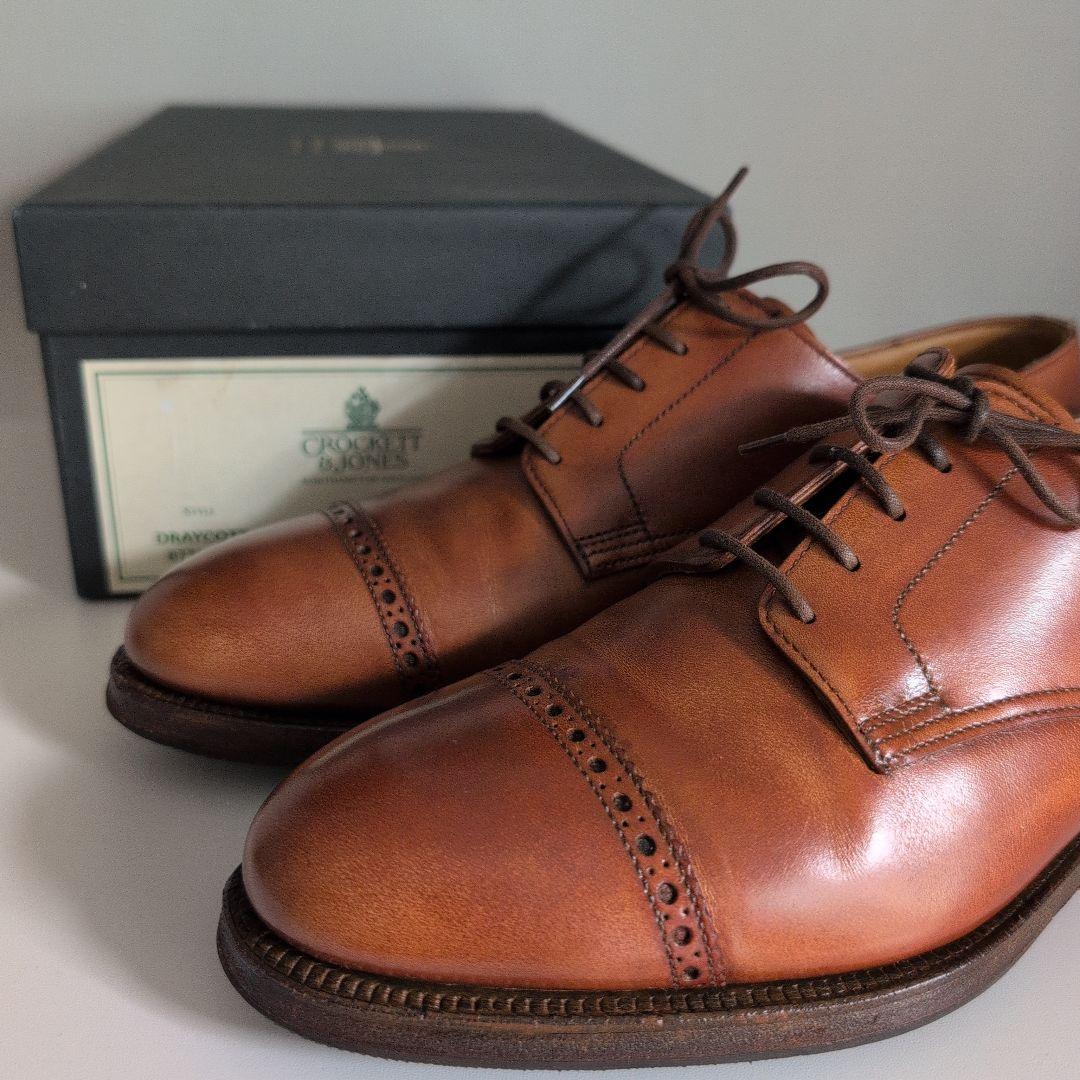 【美品】クロケット & ジョーンズ キャップトゥ 6E