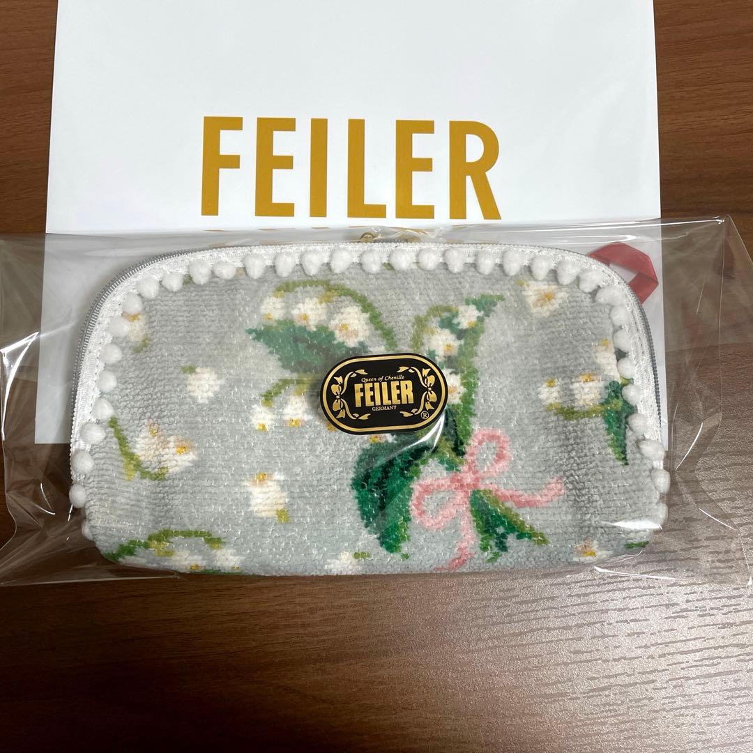 【新品未使用】フェイラー★ピュールミュゲ　便利ポーチ　長財布　すずらん