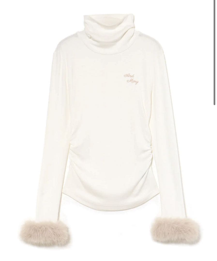 トップス andmary Nicole fur tops white