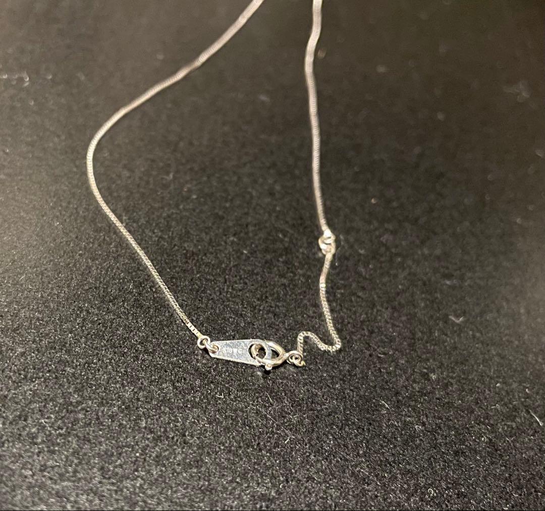 K18WG ホワイトゴールドネックレス