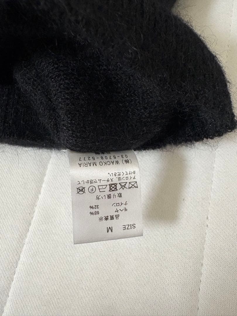 最終価格ワコマリア25FWミックスモヘアニットセーター黒M