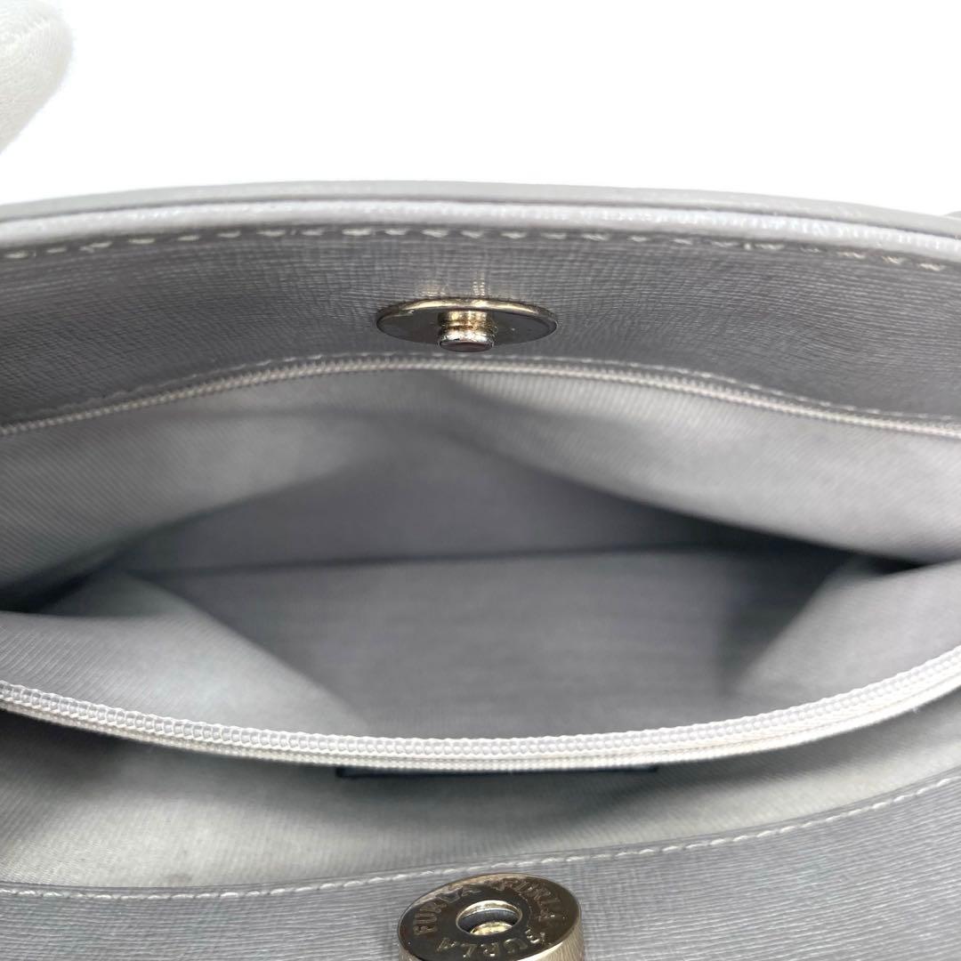 美品✨FURLA フルラ テッサ 2way ハンドバッグ レザー グレー