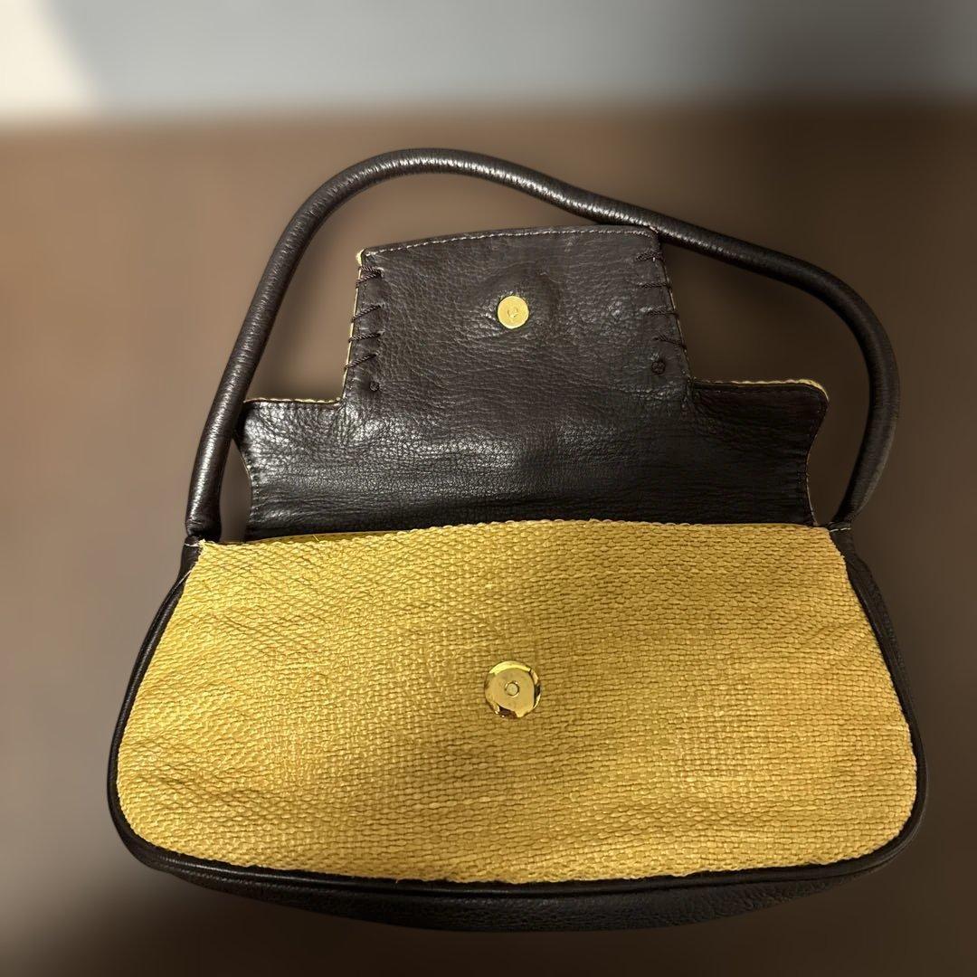 ショップガール　ESCADA イエローストローショルダーバッグ