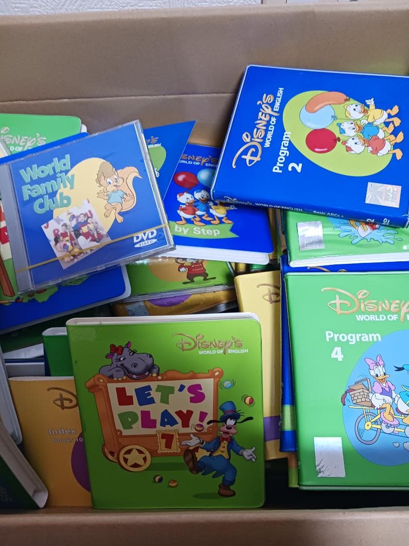 おまとめ、処分品、未開封含む、箱売り、ディズニー英語システム、