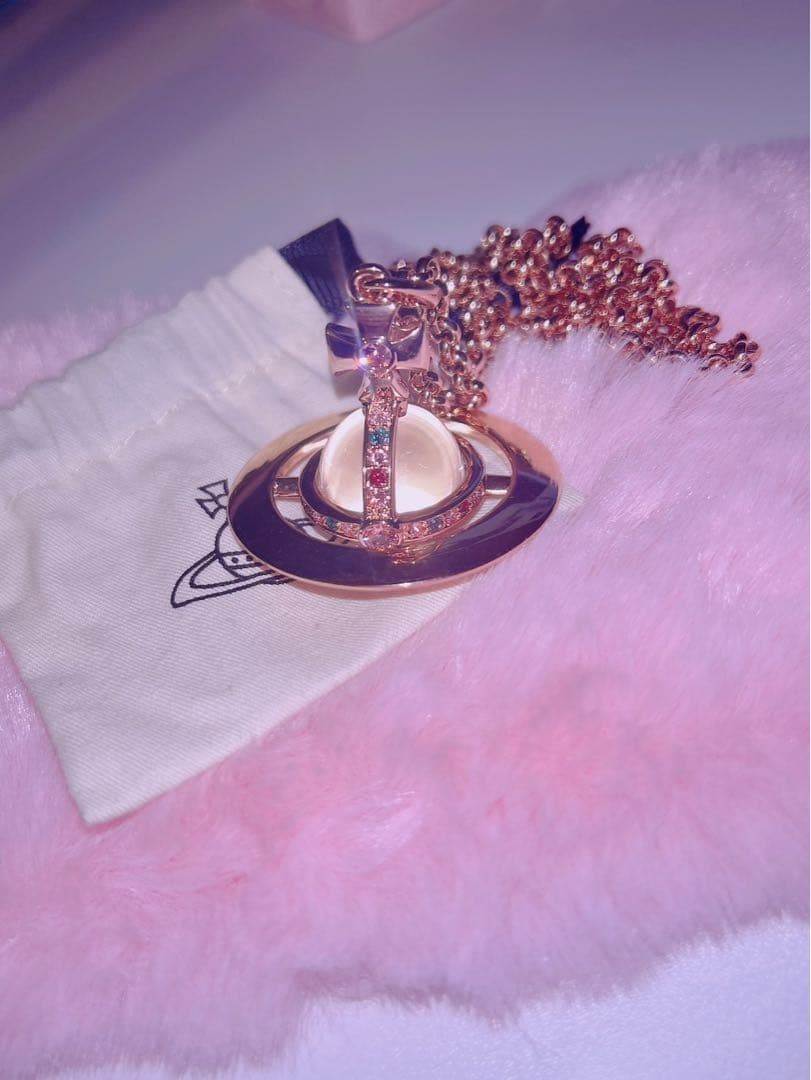 Vivienne Westwood｜ミディアムオーブネックレス　ピンクゴールド