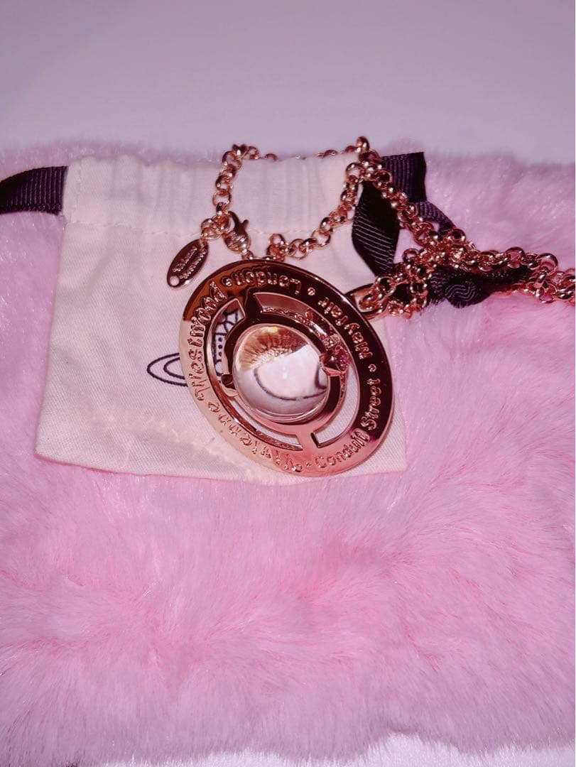 Vivienne Westwood｜ミディアムオーブネックレス　ピンクゴールド