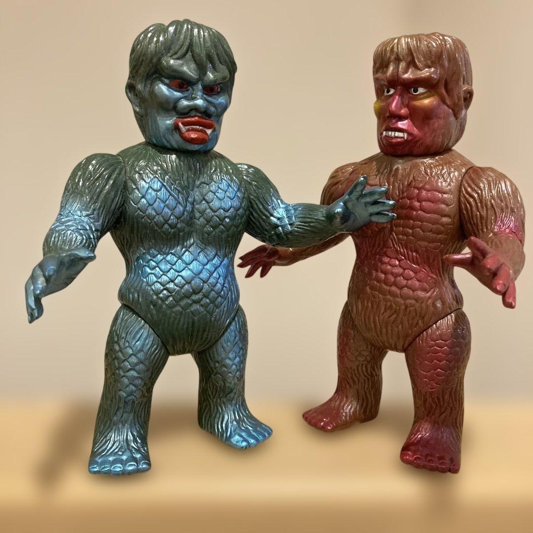 マルサン製　サンダ・ガイラ　怪獣フィギュアセット